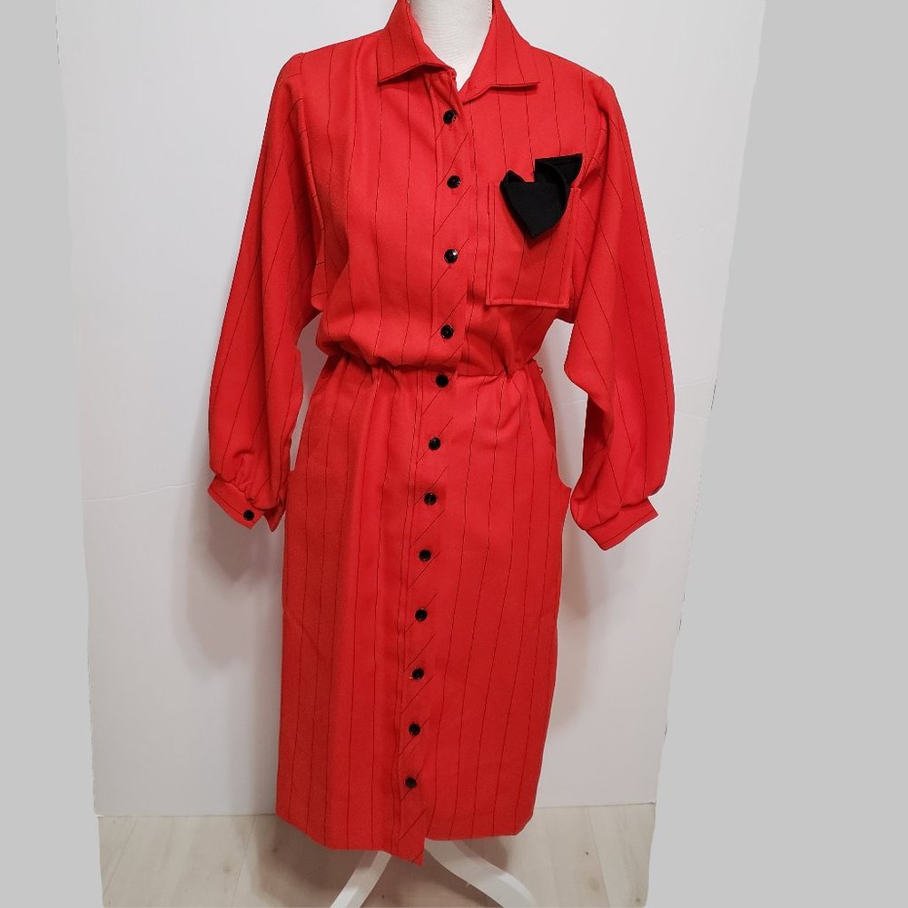 Vintage Sears Union Made Fitted Shirt Dress 70/80s
